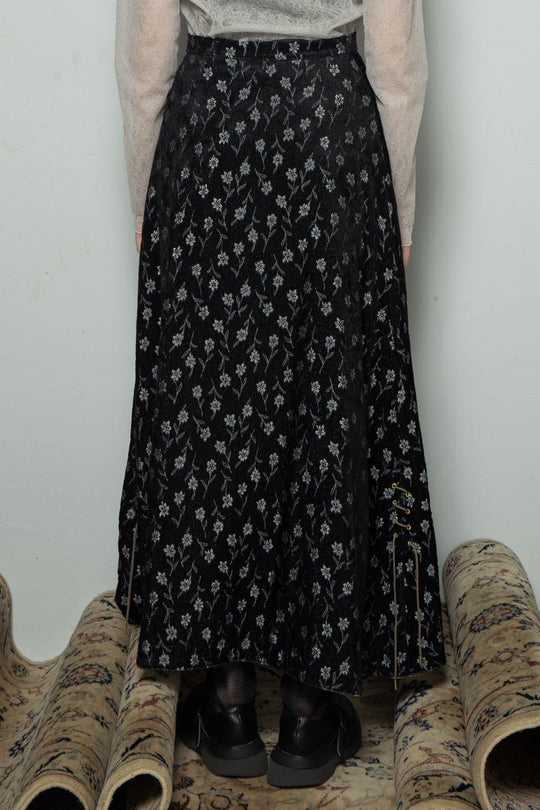 Flower Jacquard Skirt