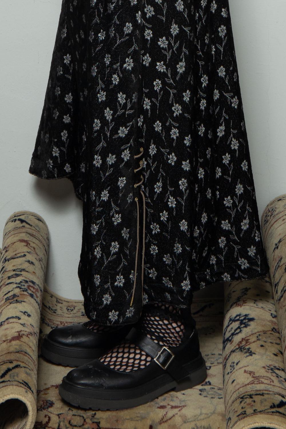 Flower Jacquard Skirt