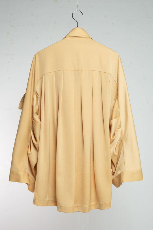 Frilled Big Shirt Mustard