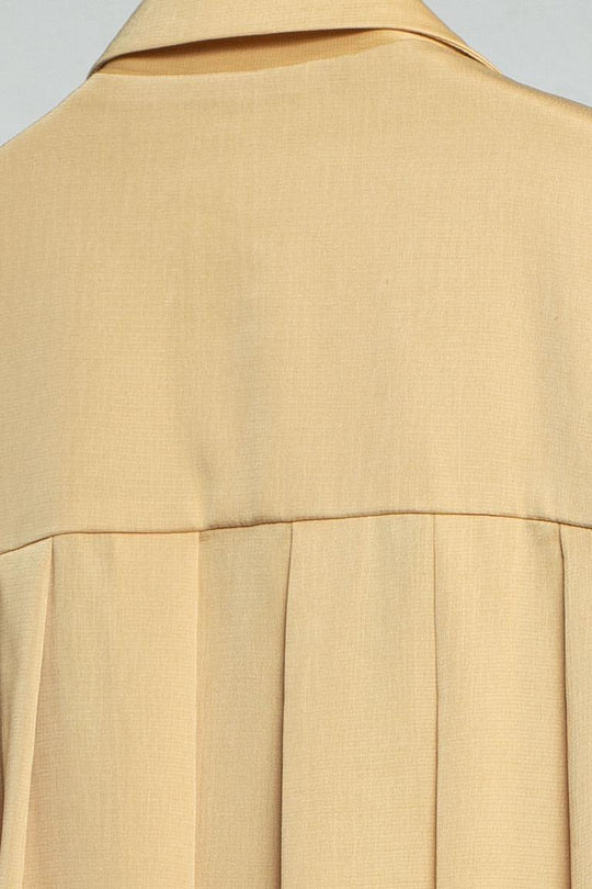 Frilled Big Shirt Mustard