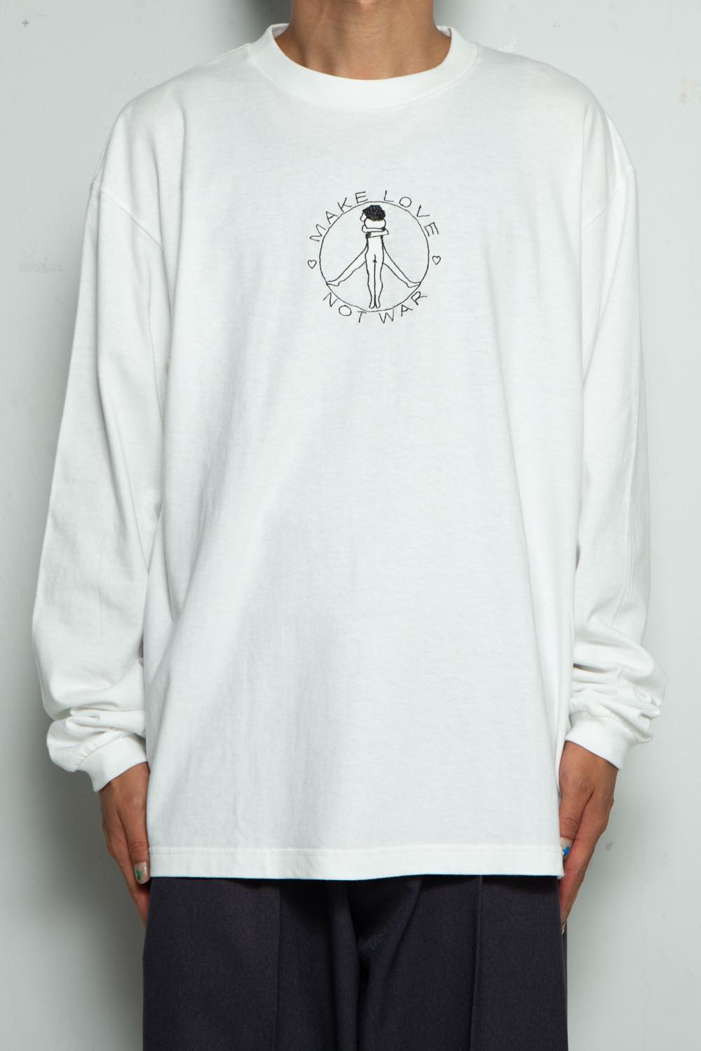 PEACE SYMBOL BIG L/S TEE