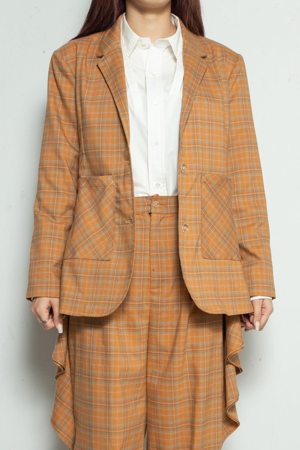 Check Jacket Orange