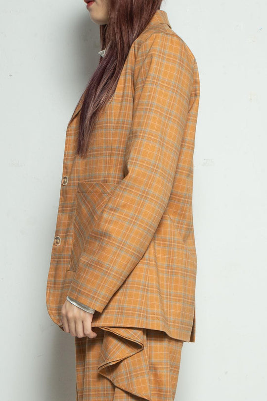 Check Jacket Orange