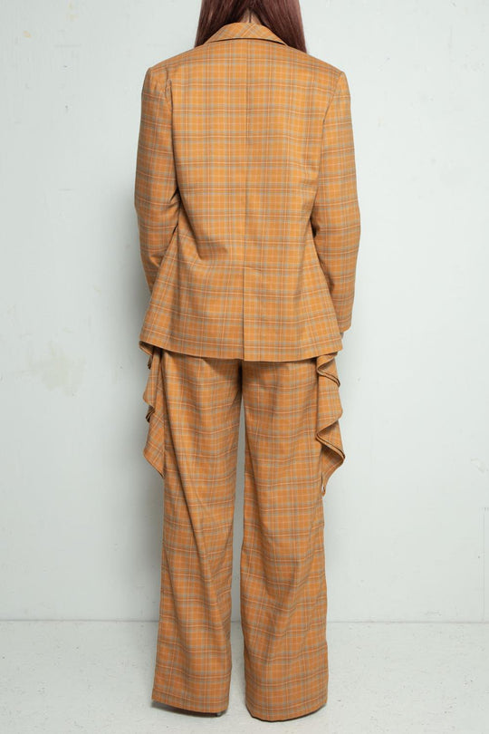 Drape Pants Orangecheck