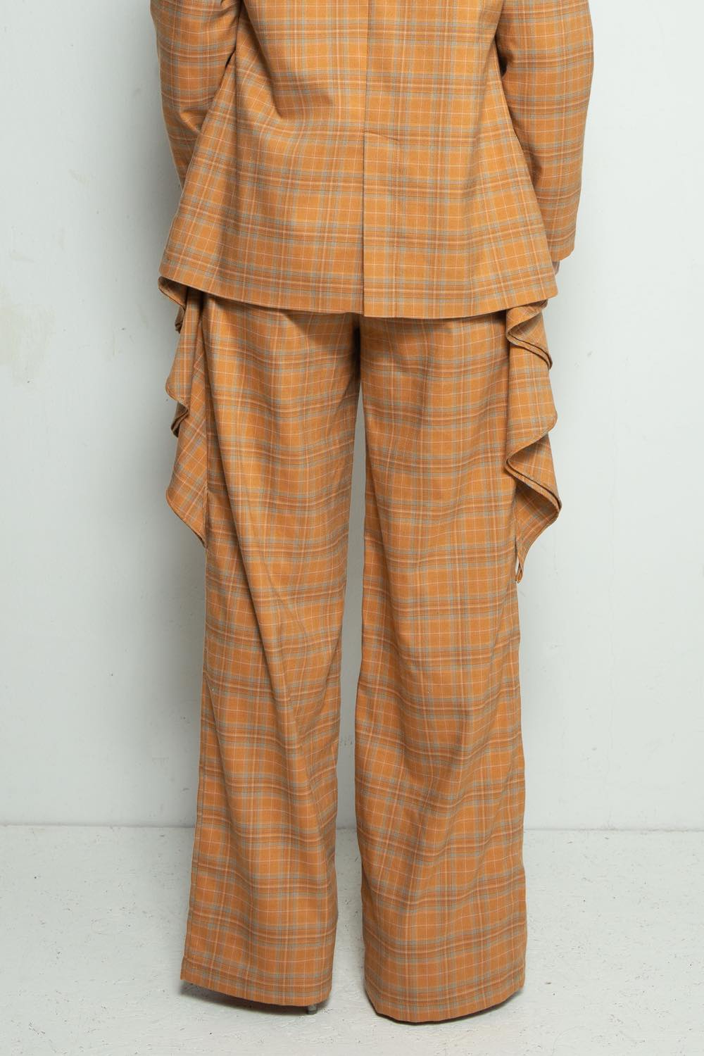 Drape Pants Orangecheck