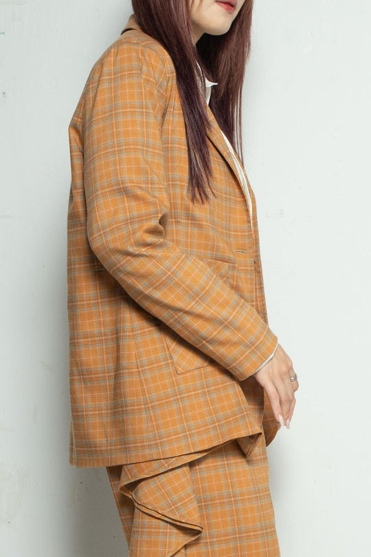 Check Jacket Orange