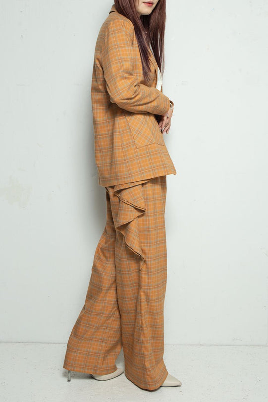 Drape Pants Orangecheck