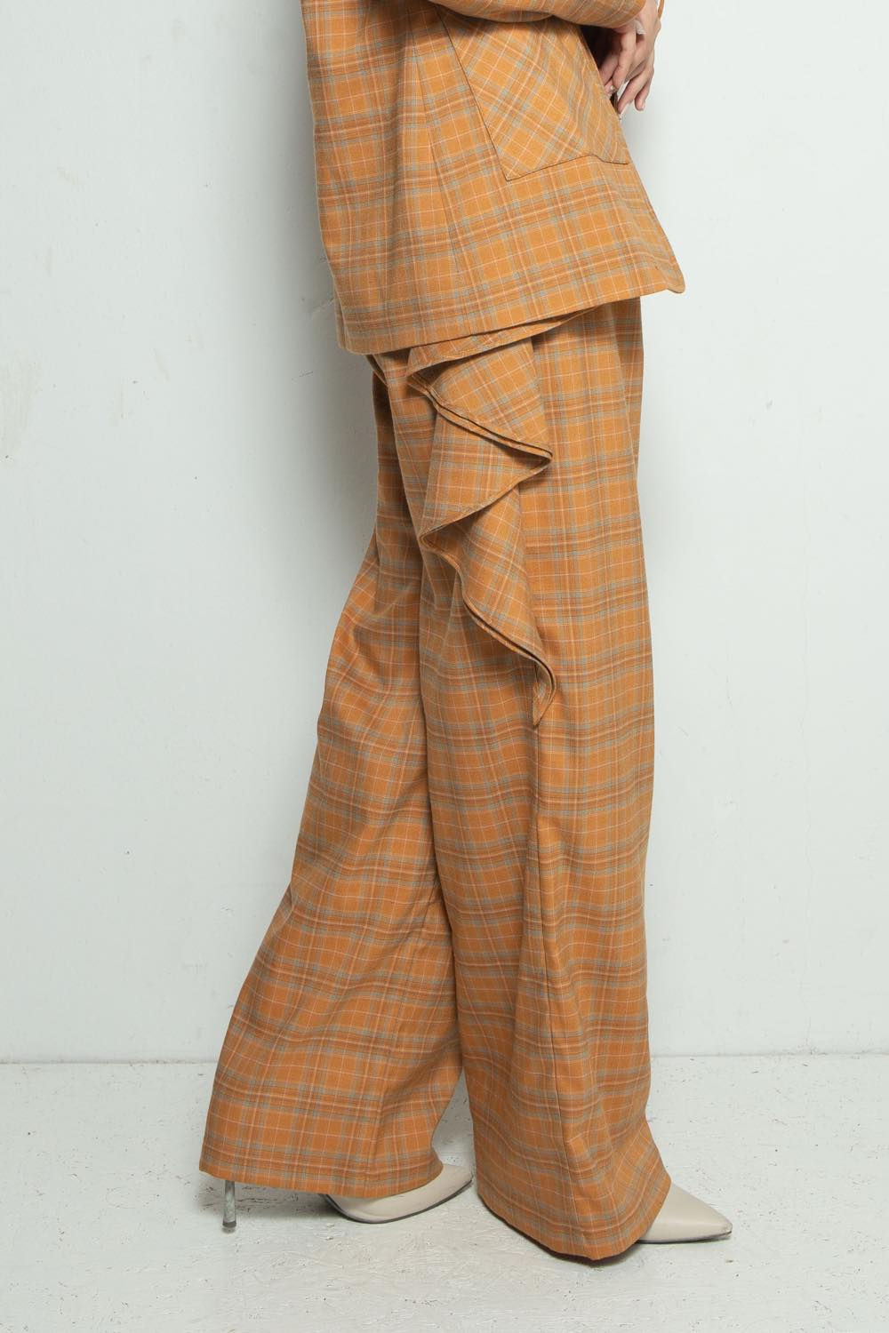 Drape Pants Orangecheck