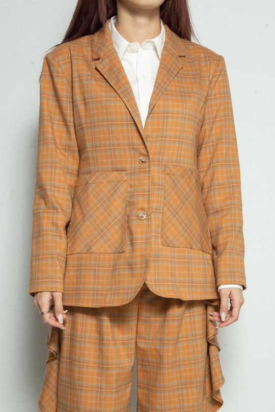 Check Jacket Orange