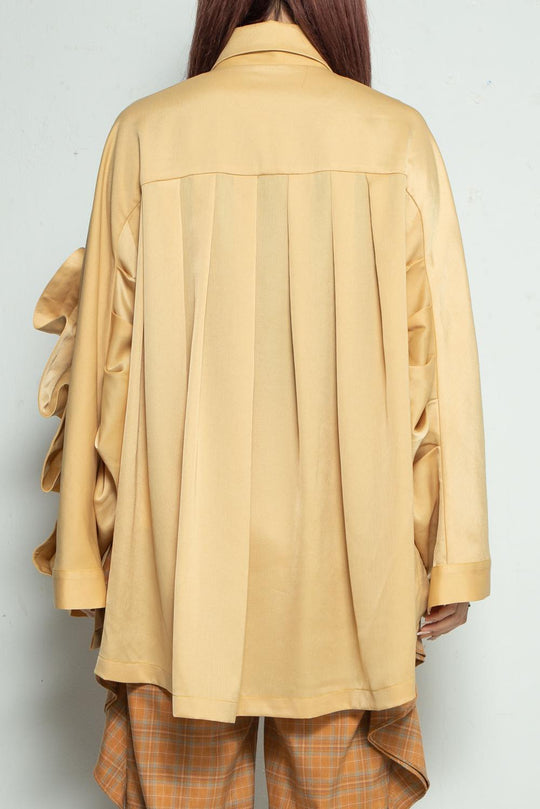 Frilled Big Shirt Mustard