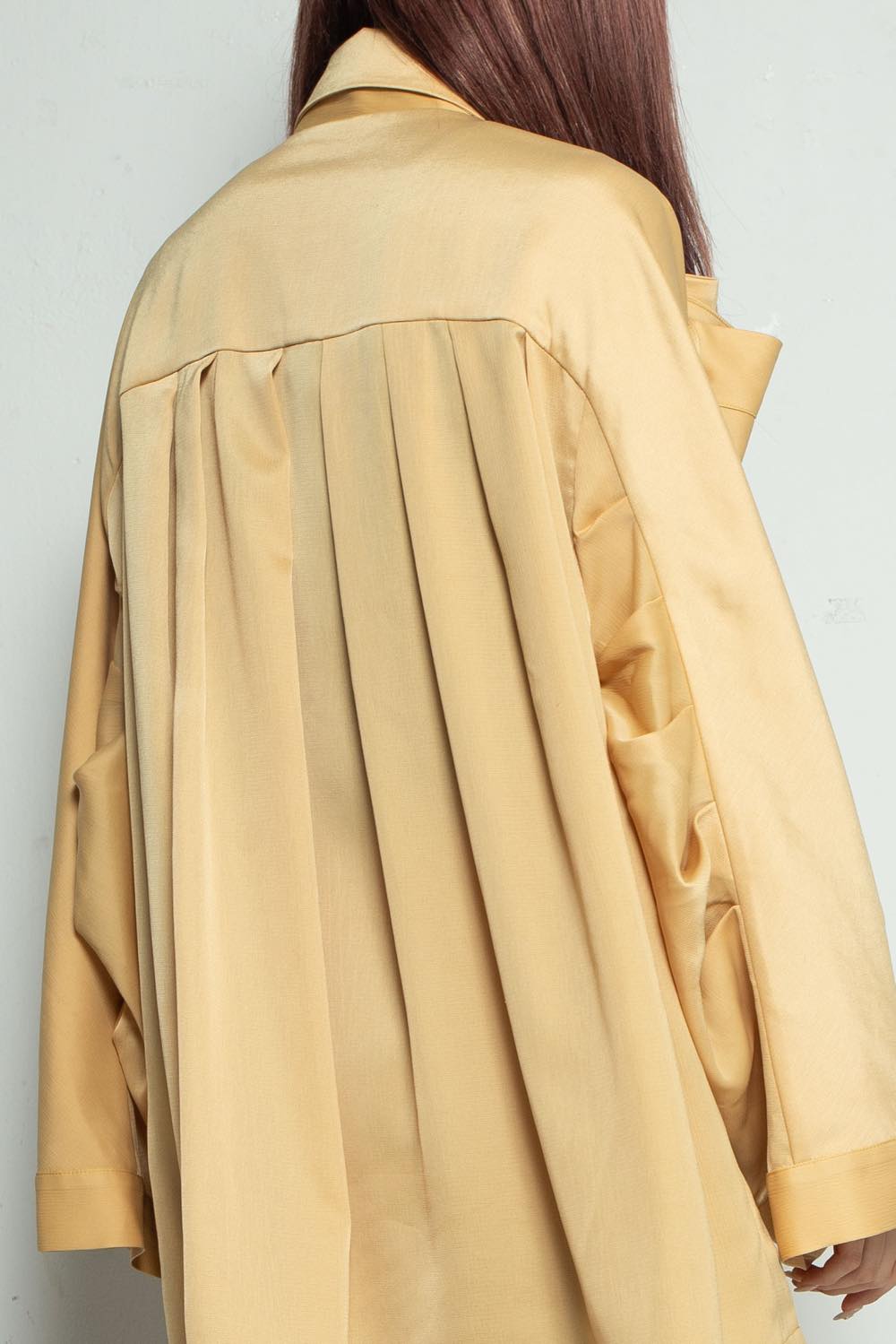 Frilled Big Shirt Mustard