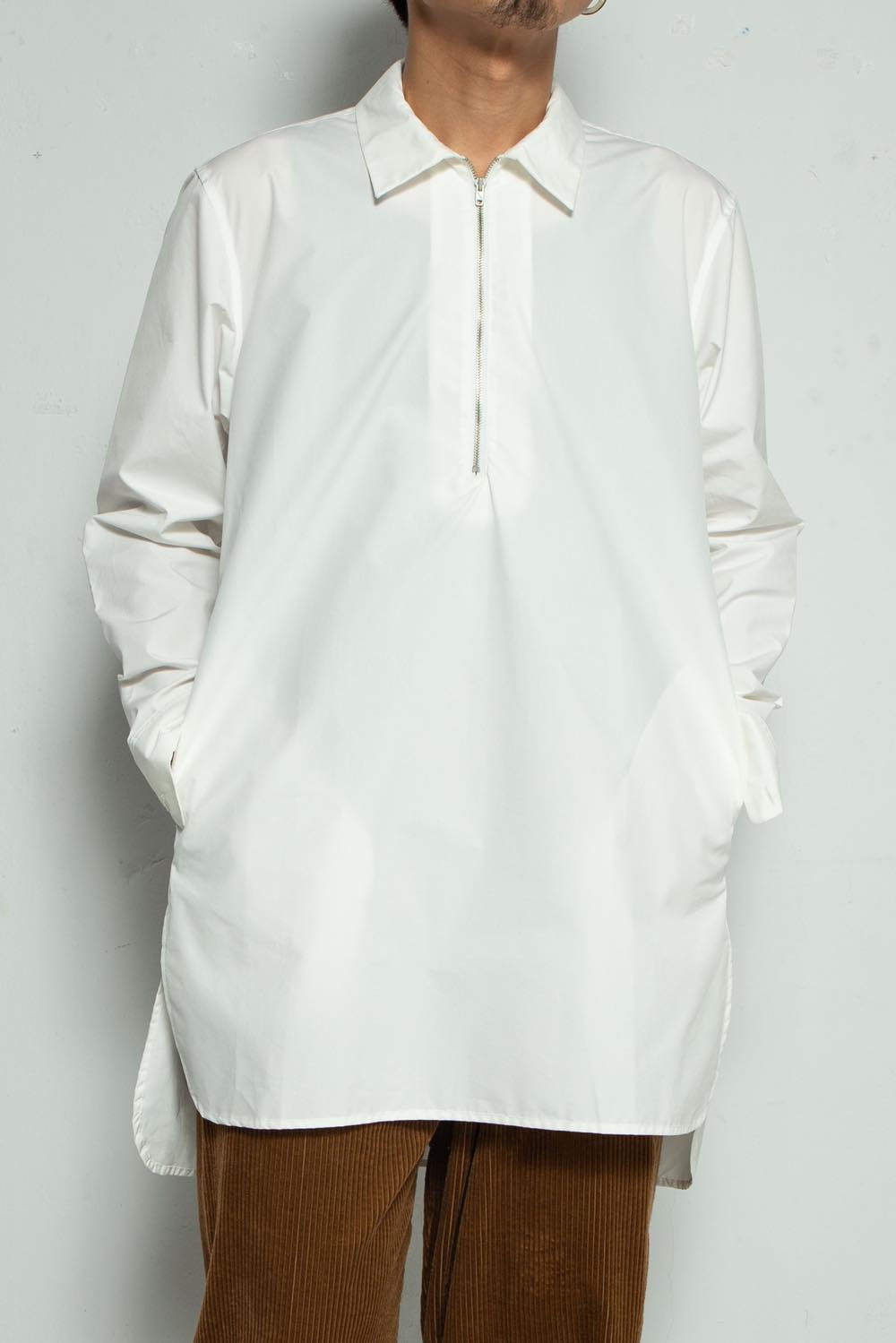 rando様 L/S Long Shirts ファスナーシャツ ラウンダバウト(roundabout