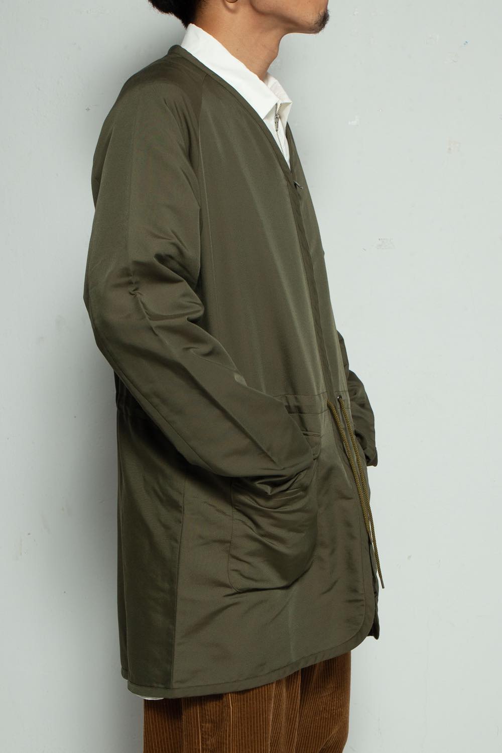 Cotton Nylon Long Cardigan