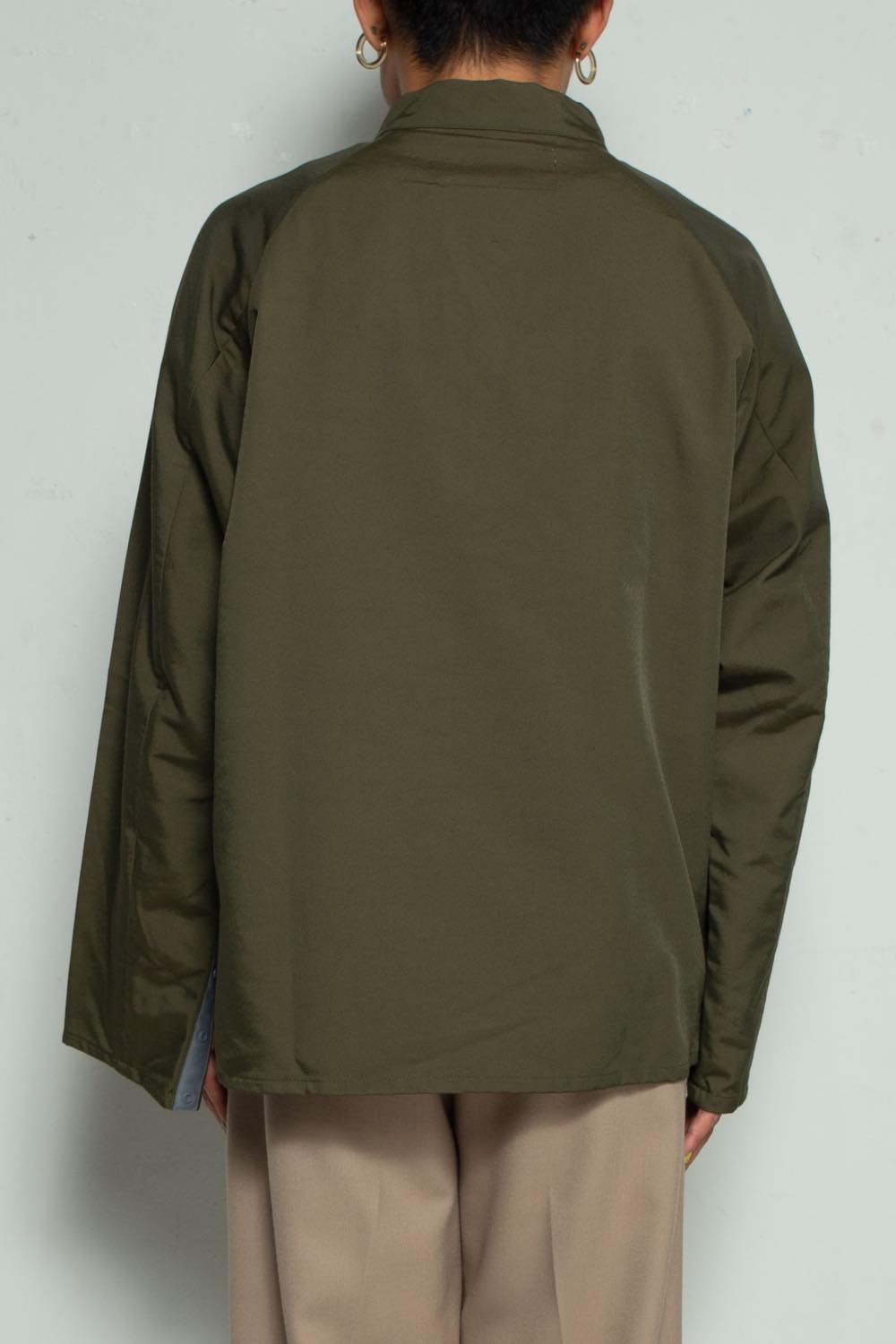 Cotton Nylon Mock neck Pullover