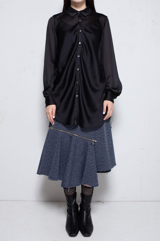 ドレープシャツ BLACK