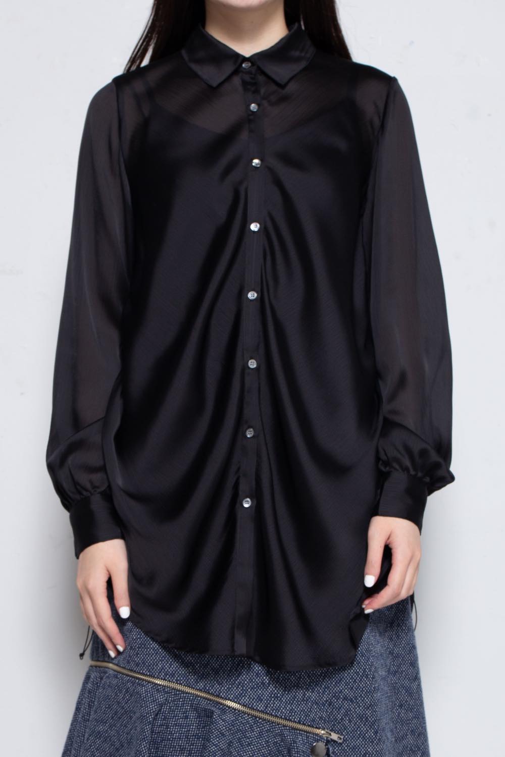 ドレープシャツ BLACK