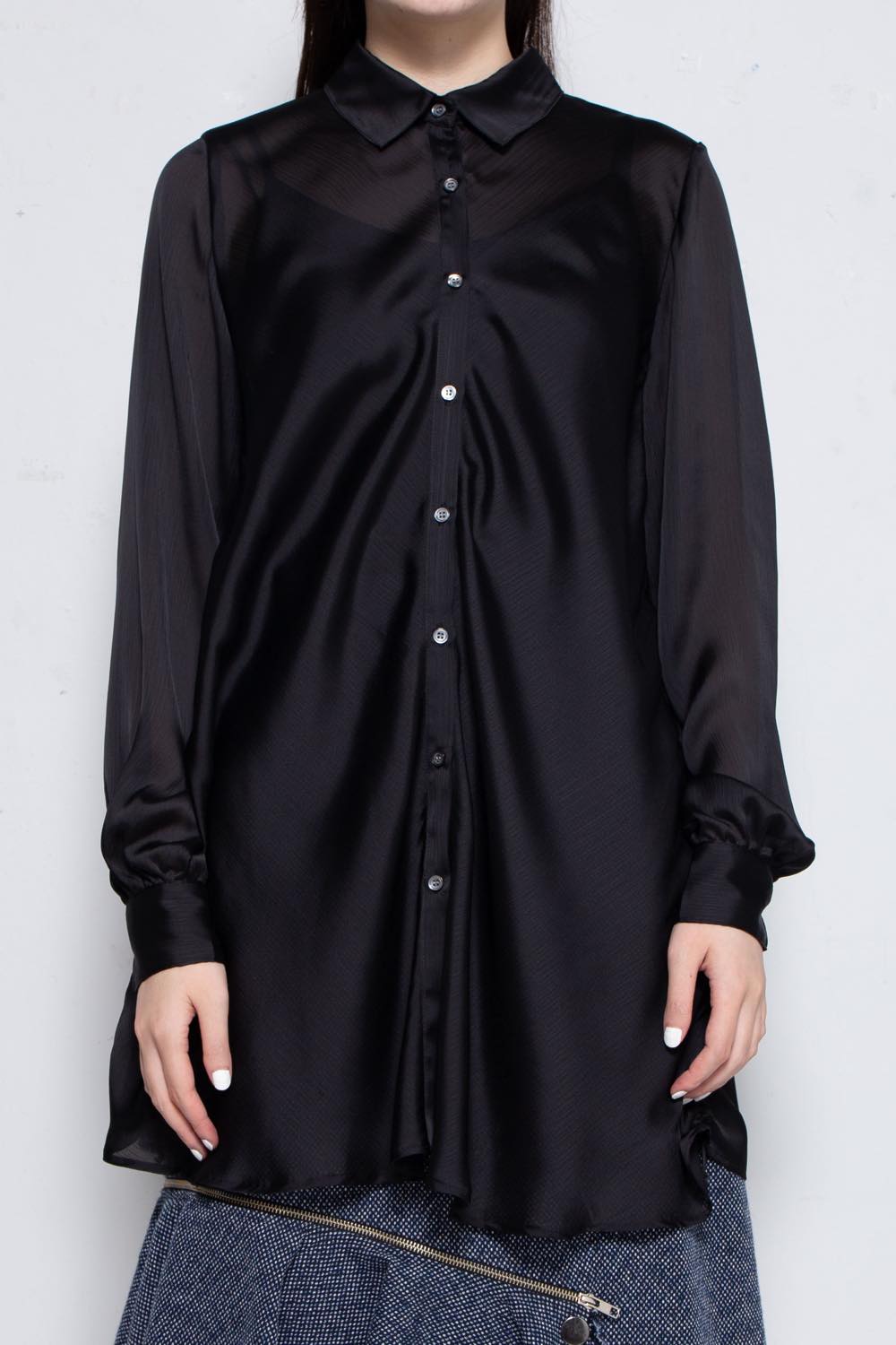 ドレープシャツ BLACK