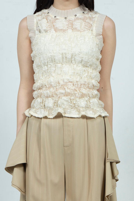 Water surface Jacquard Tops