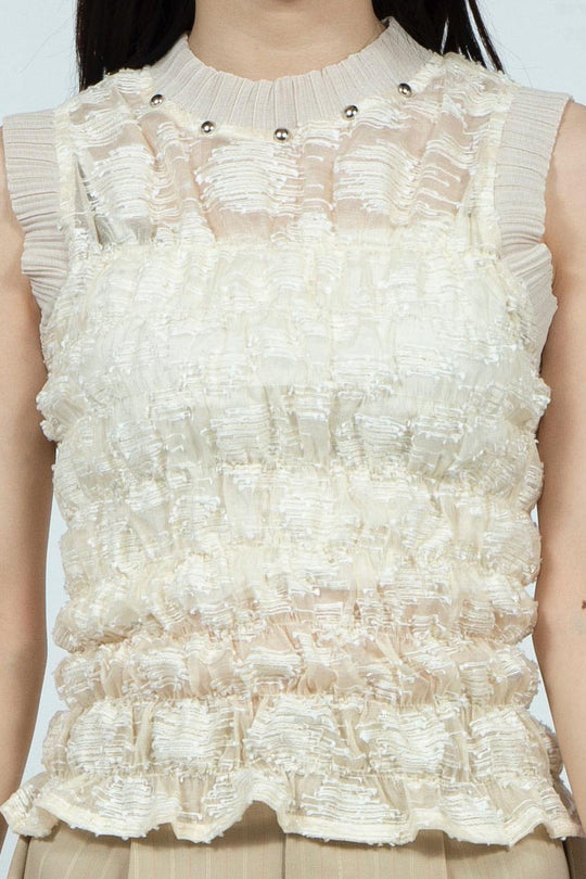 Water surface Jacquard Tops