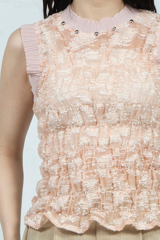 Water surface Jacquard Tops