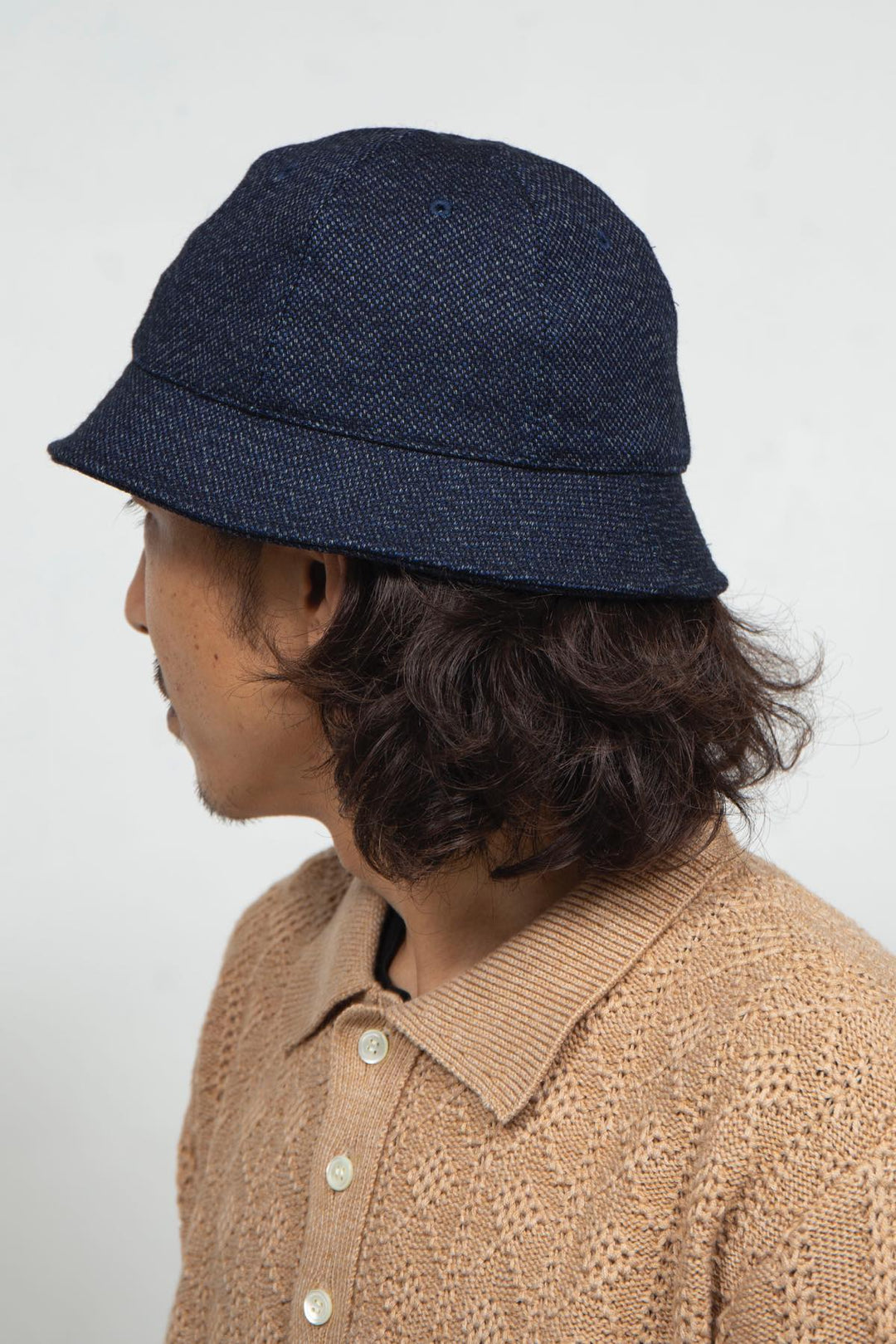 Indigo Oxford Bowl Hat