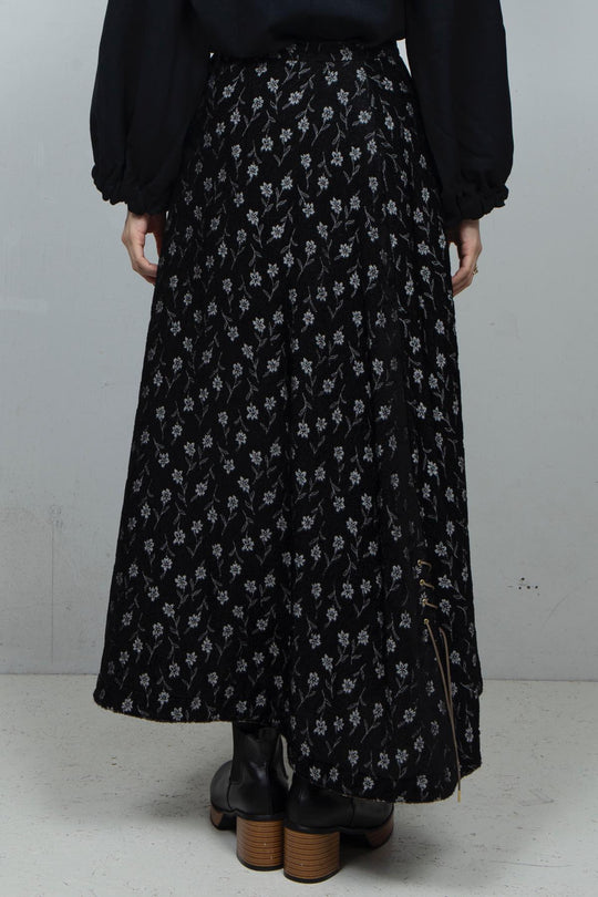 Flower Jacquard Skirt