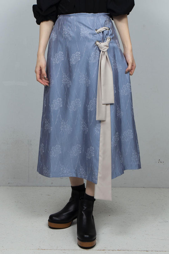 Flower Satin Skirt