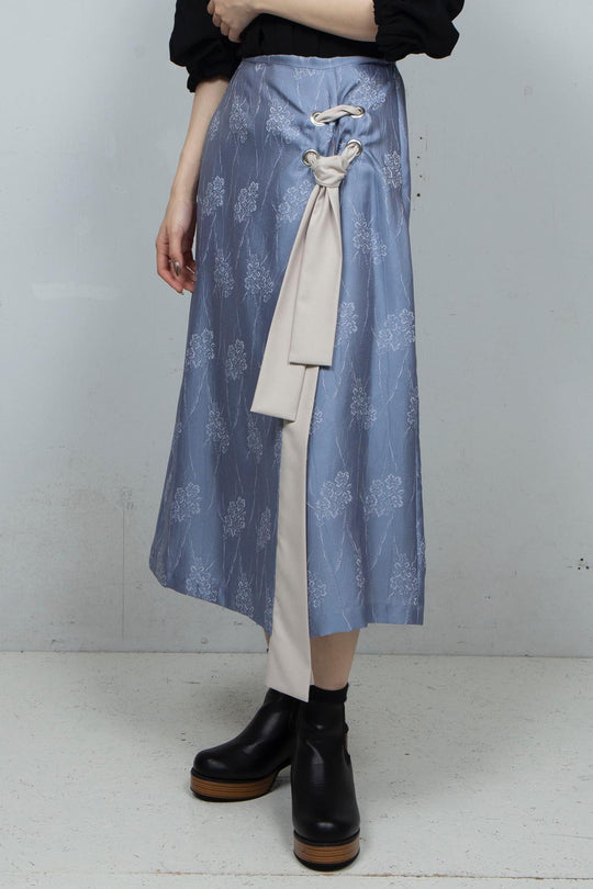 Flower Satin Skirt
