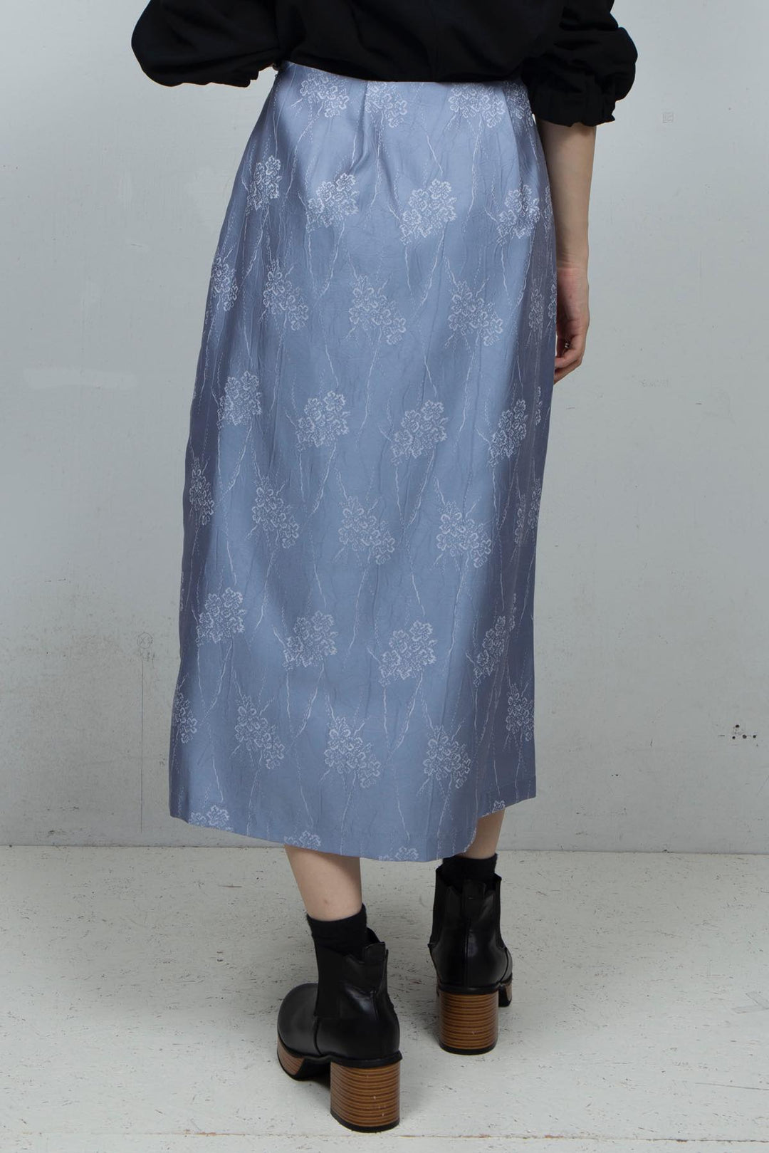 Flower Satin Skirt