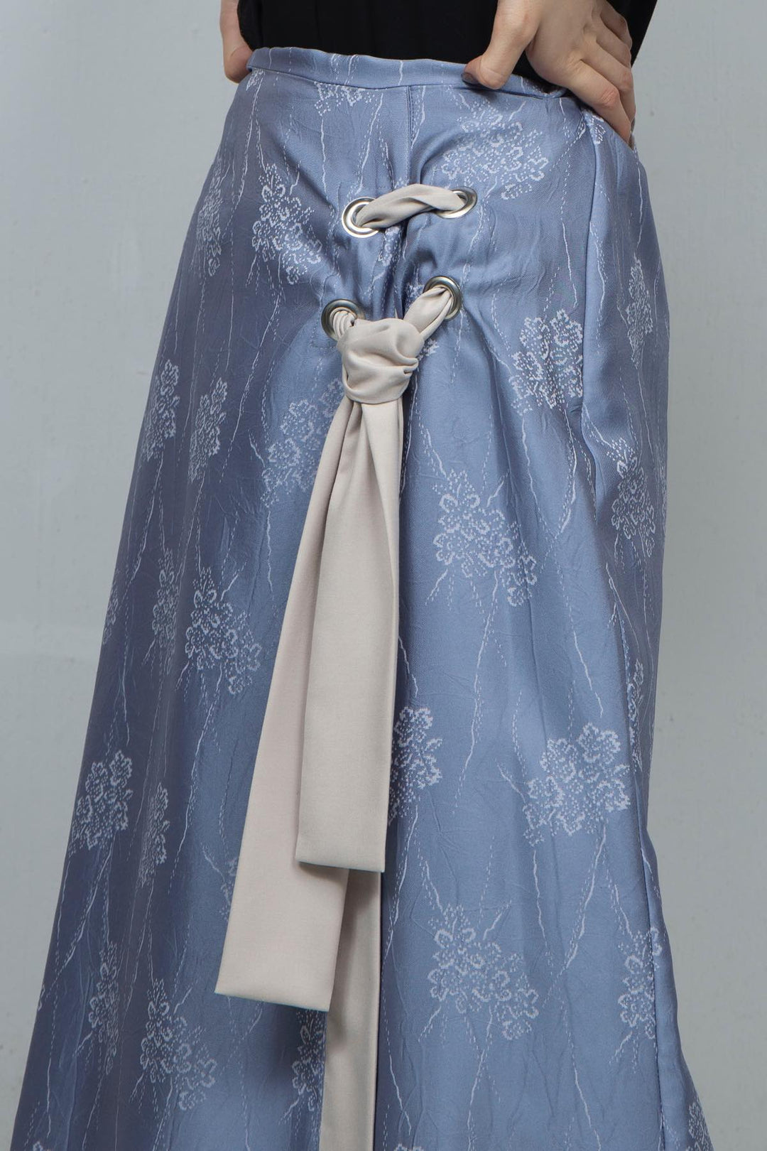 Flower Satin Skirt