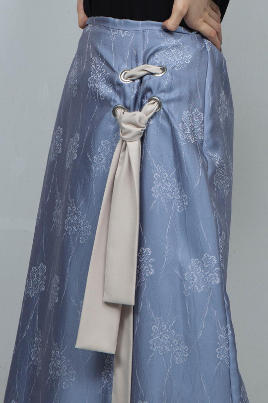 Flower Satin Skirt