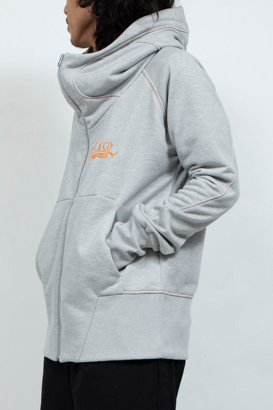 ムーンハイネックパーカー Grey