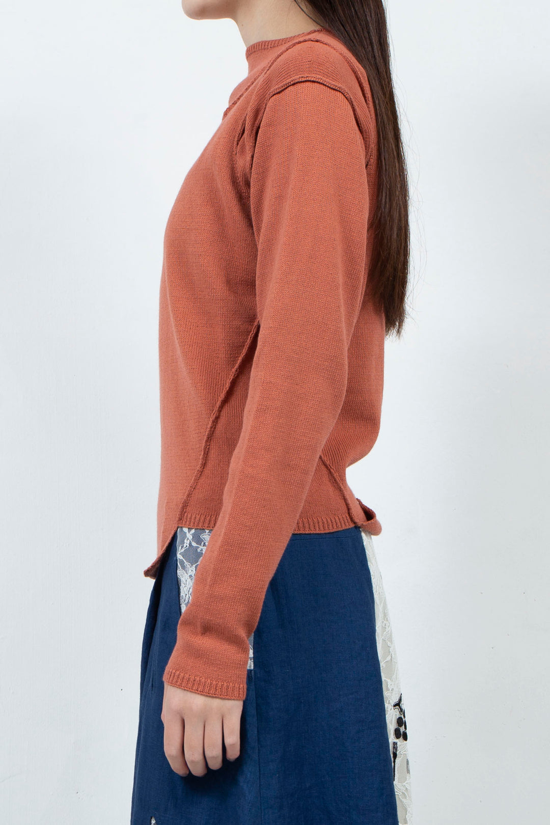 OBAKE FACE knit tops ~Orange~