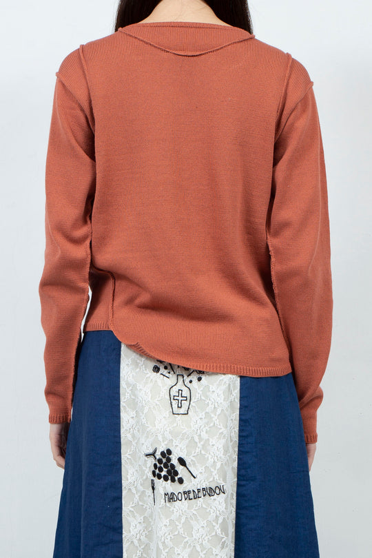 OBAKE FACE knit tops ~Orange~