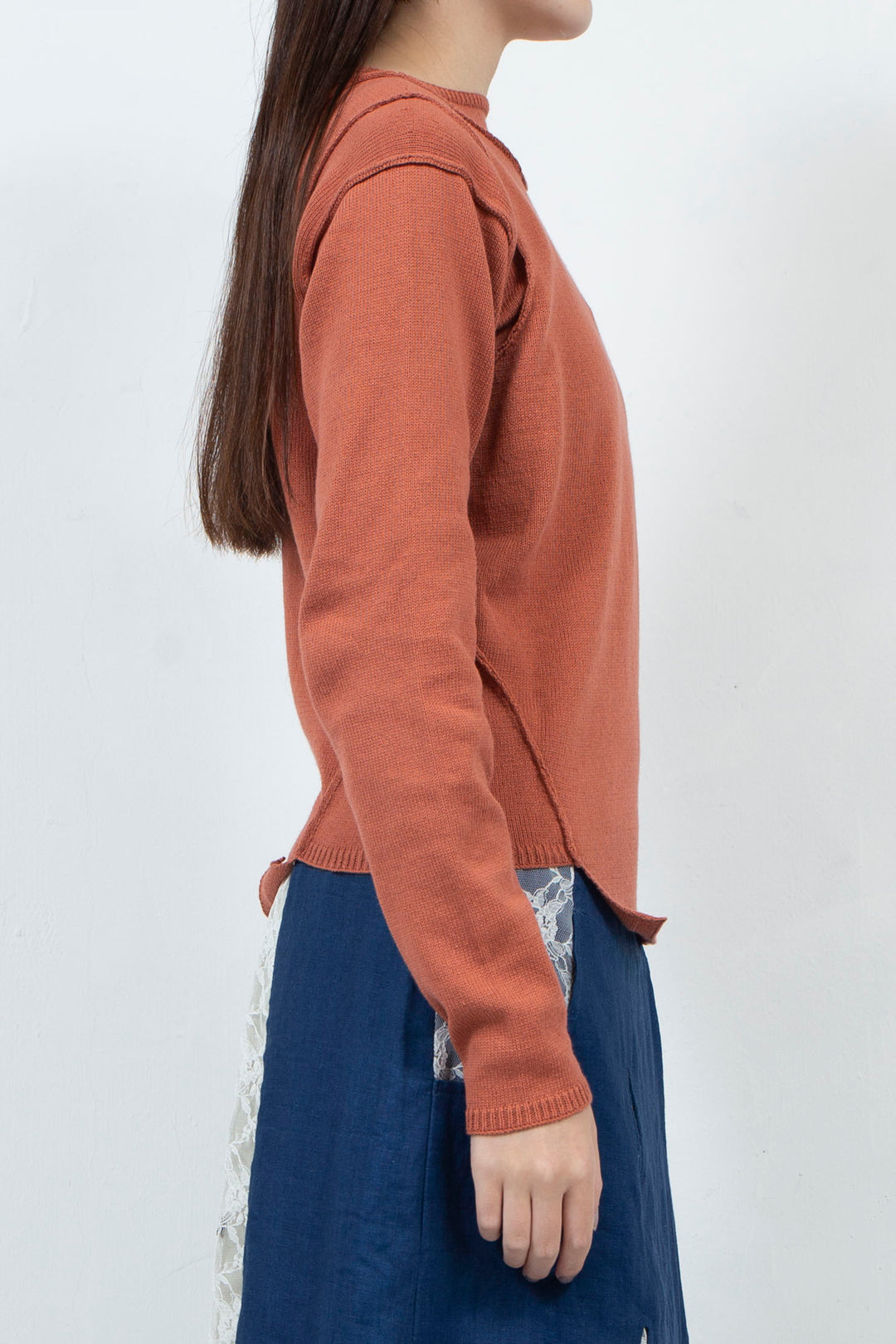 OBAKE FACE knit tops ~Orange~