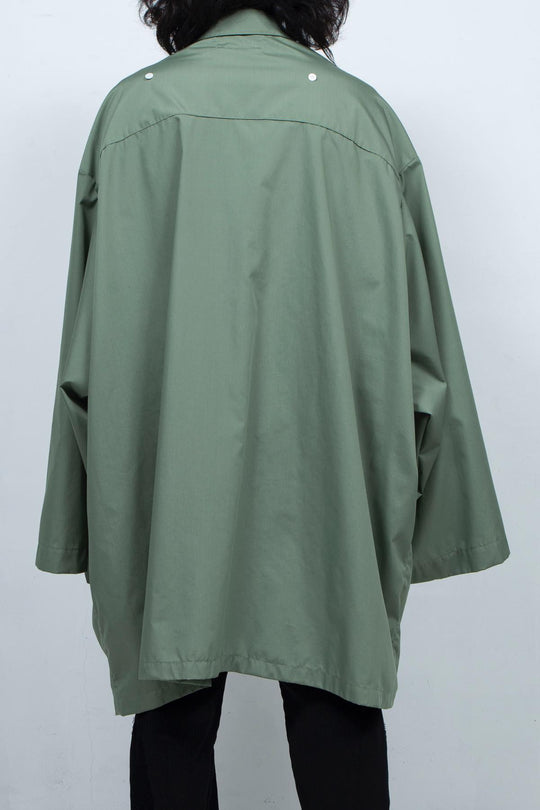 2way giant hooded shirt one piece Khaki