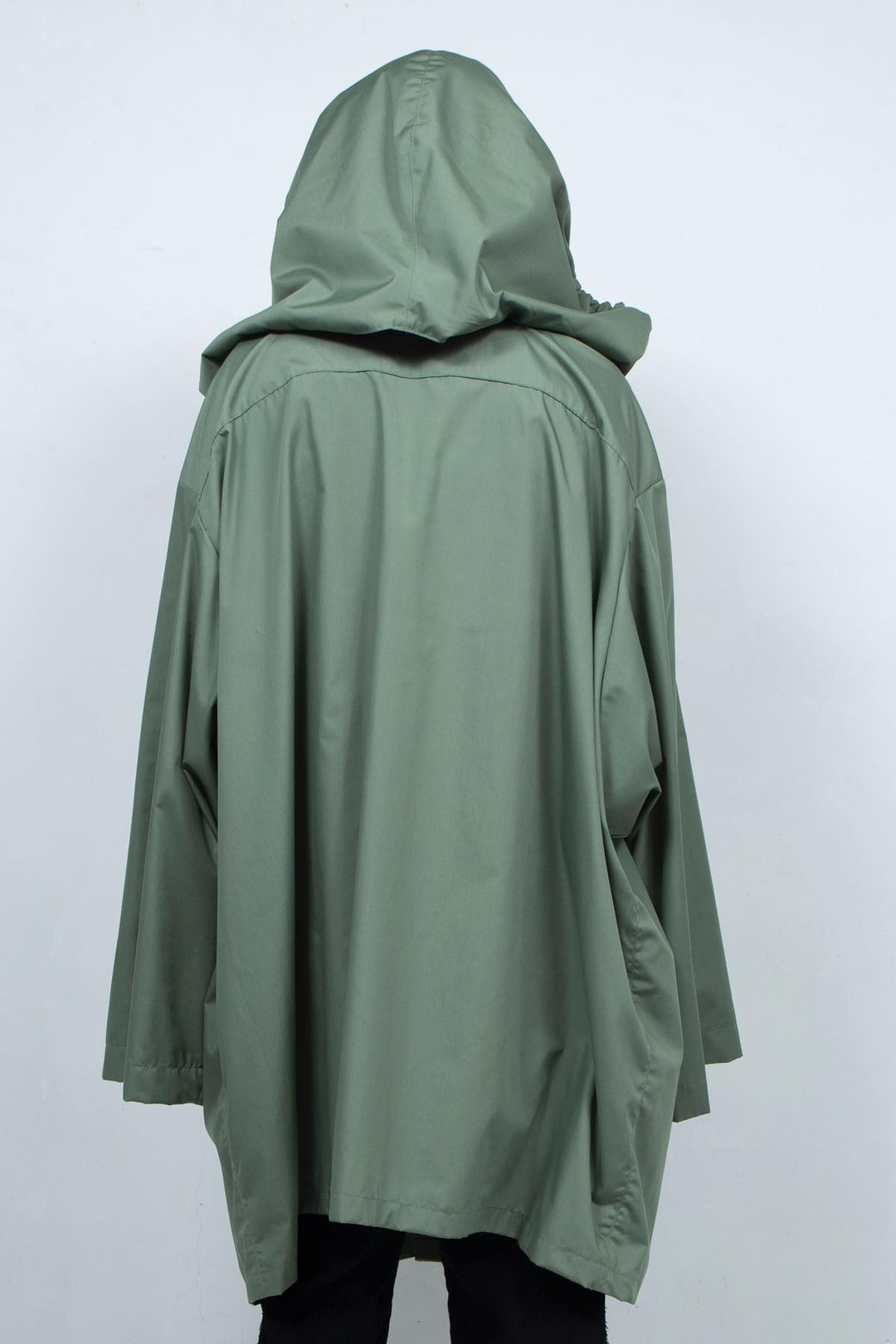 2way giant hooded shirt one piece Khaki