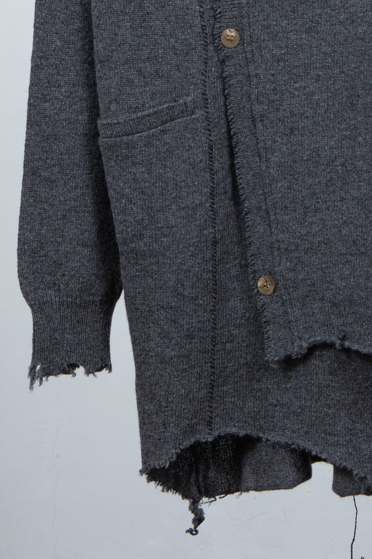 Roll Long Cardigan(Gray)