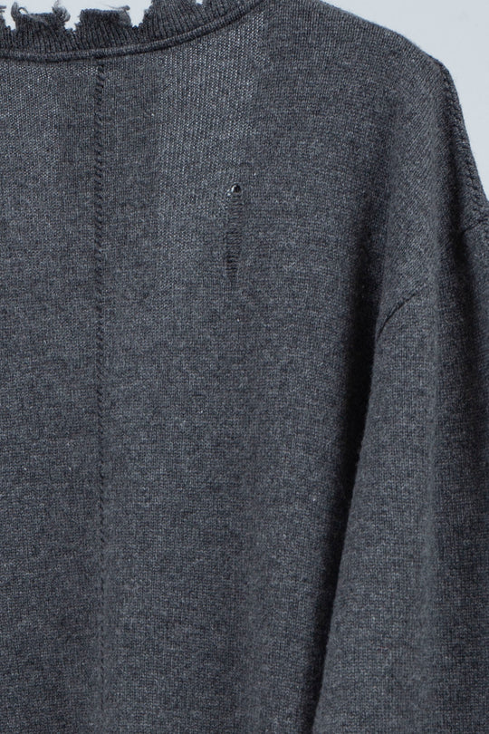 Roll Long Cardigan(Gray)