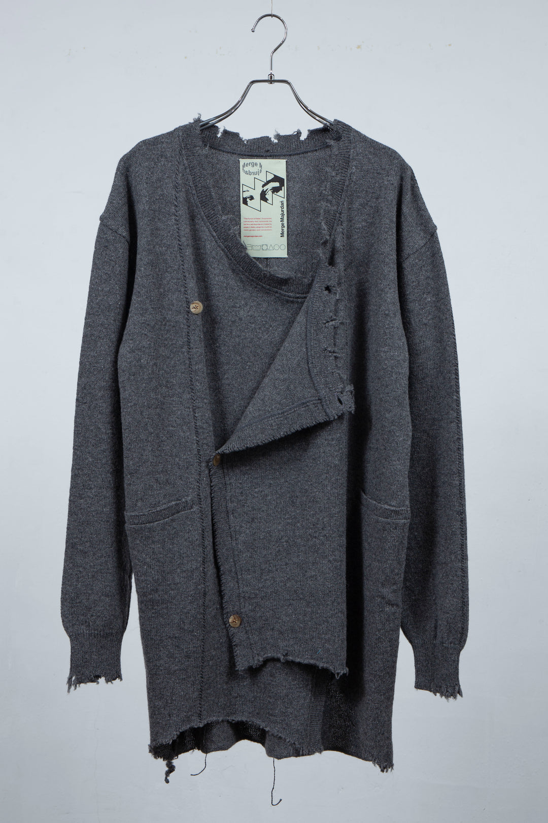 Roll Long Cardigan(Gray)