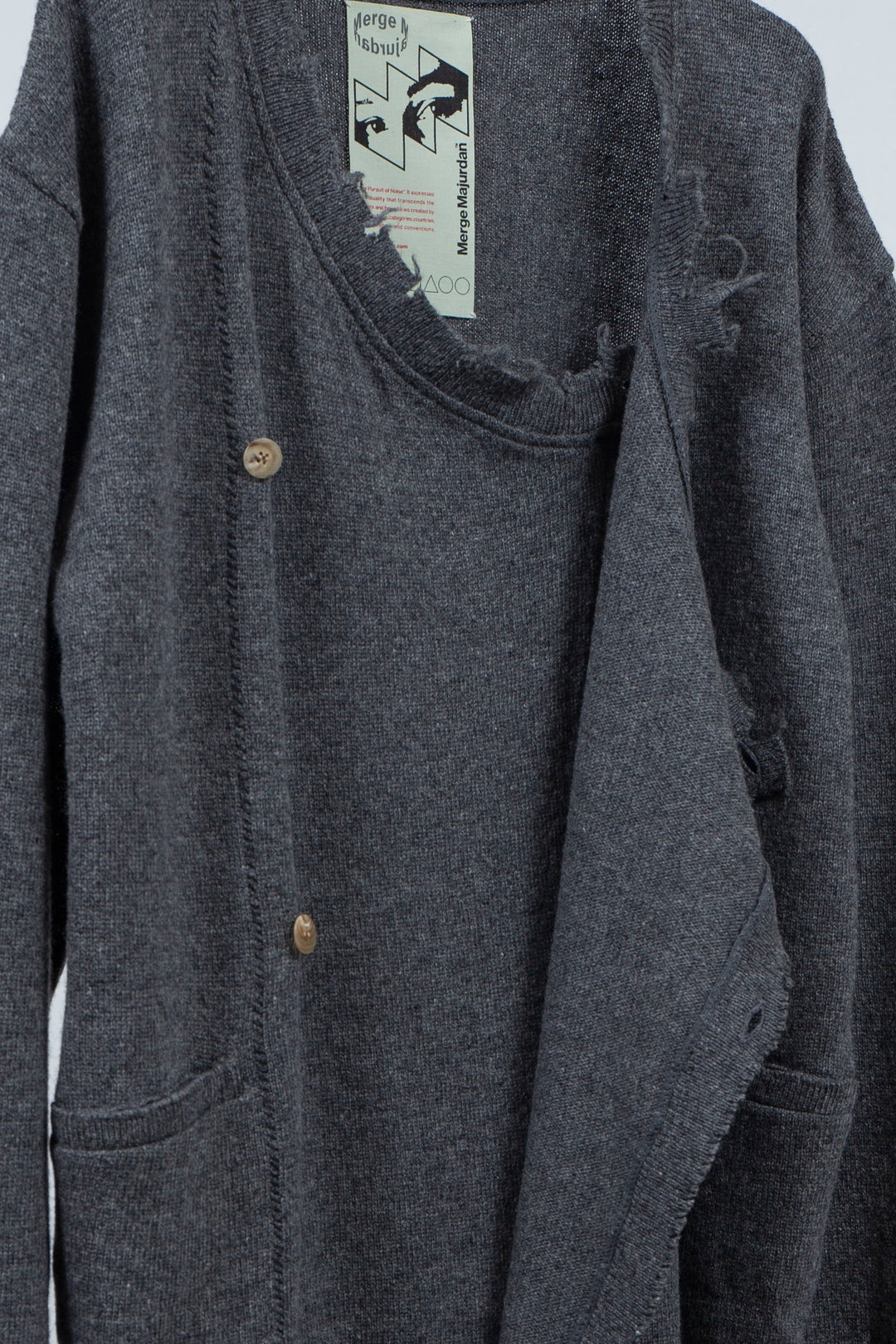 Roll Long Cardigan(Gray)