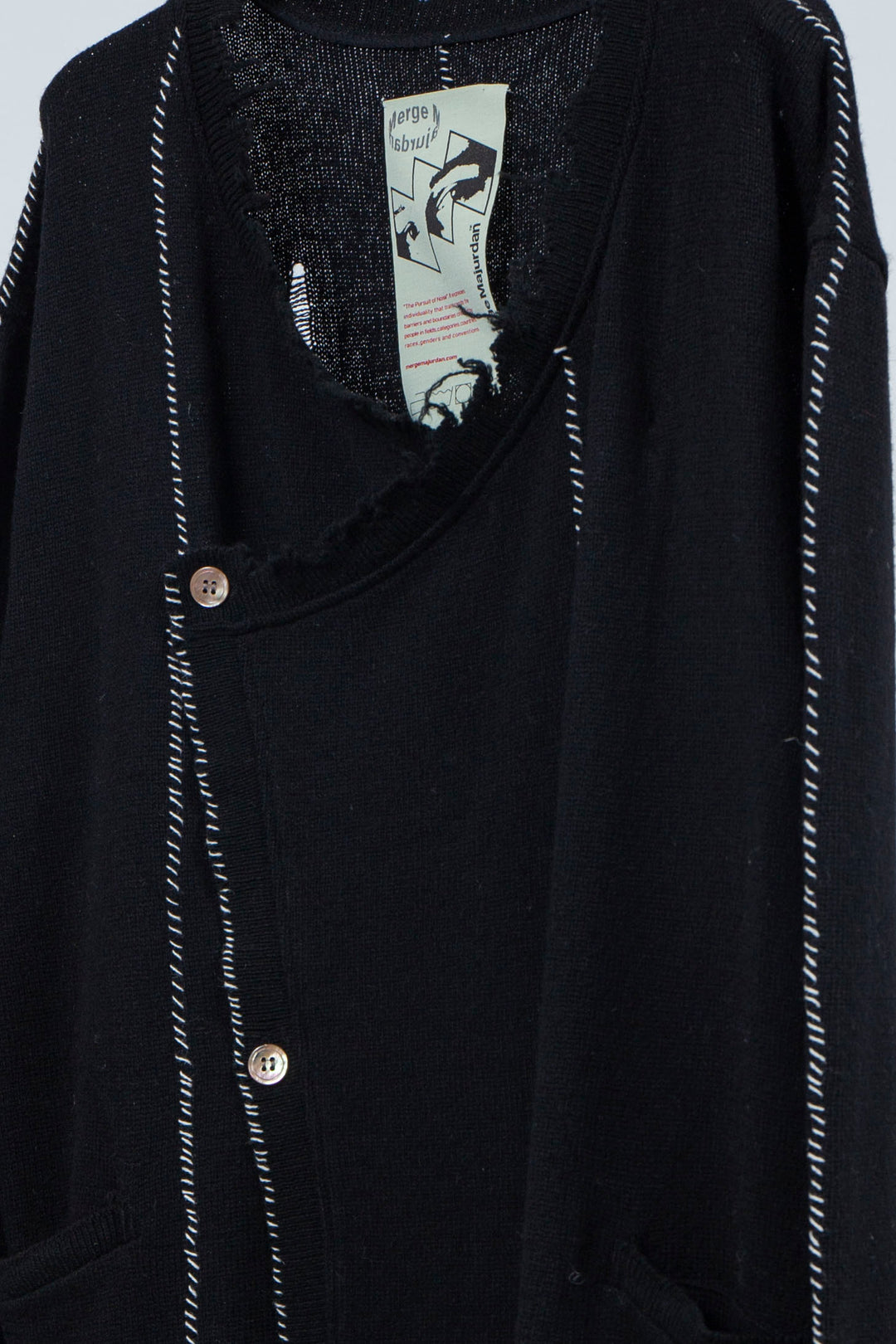 Roll Long Cardigan(Black)