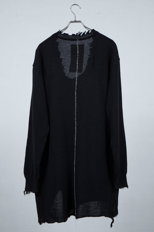 Roll Long Cardigan(Black)