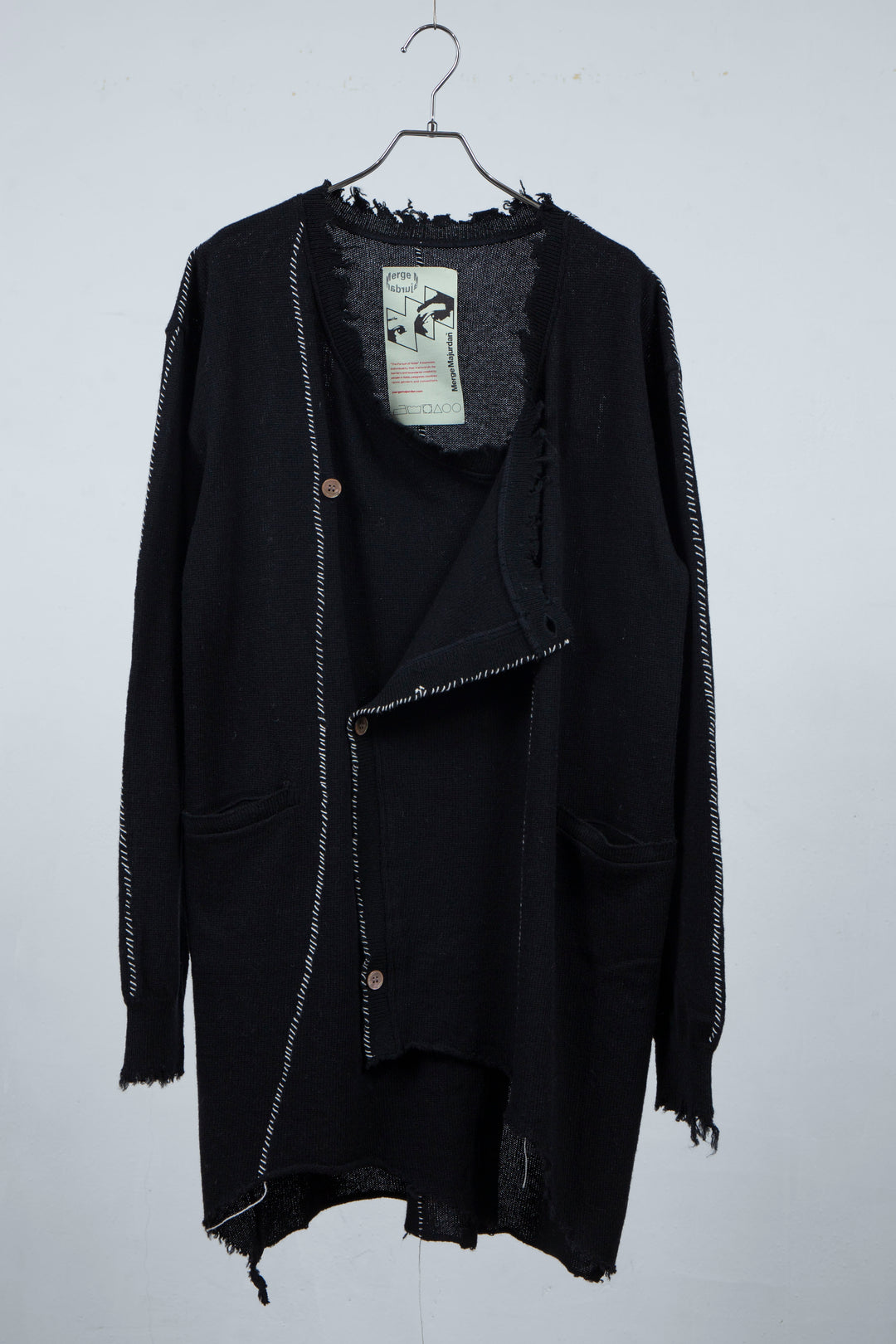 Roll Long Cardigan(Black)