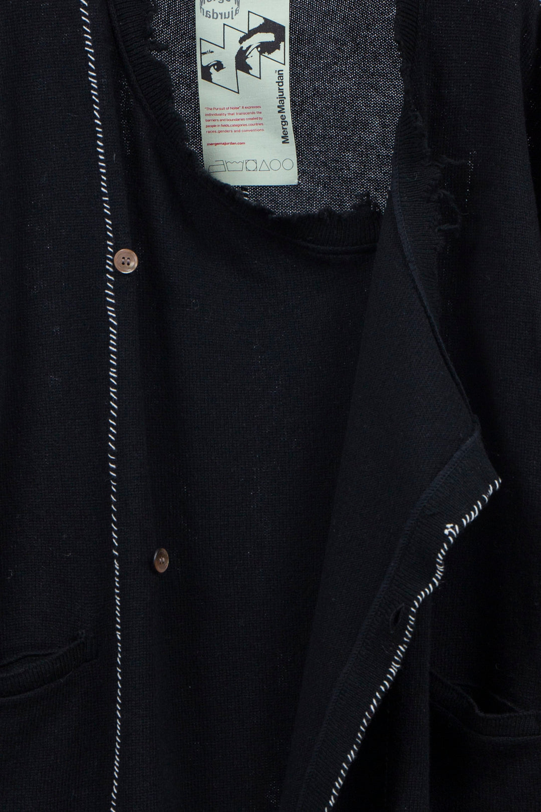 Roll Long Cardigan(Black)