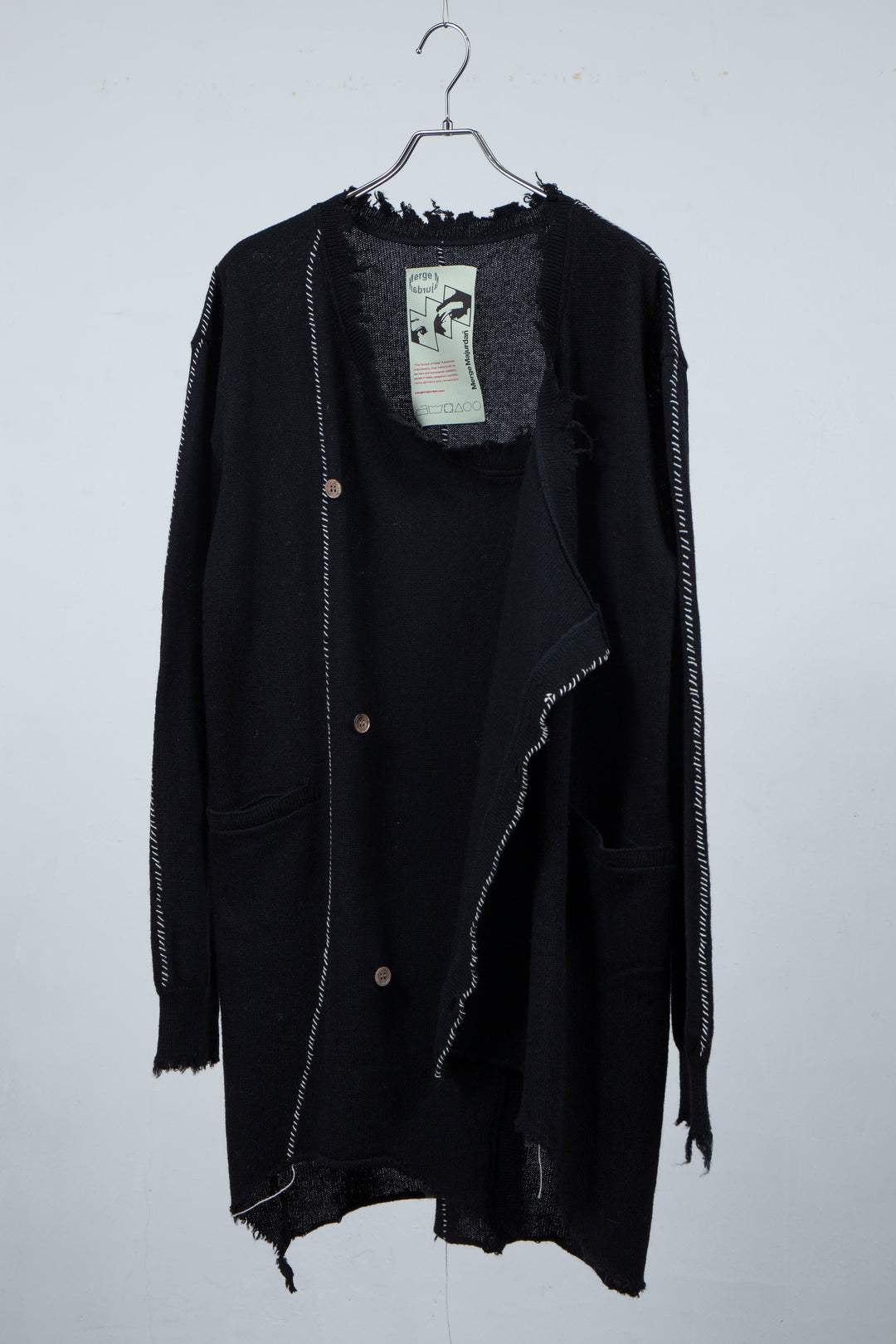 Roll Long Cardigan(Black)