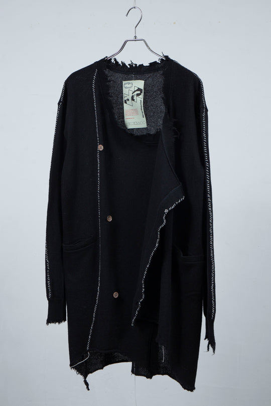 Roll Long Cardigan(Black)