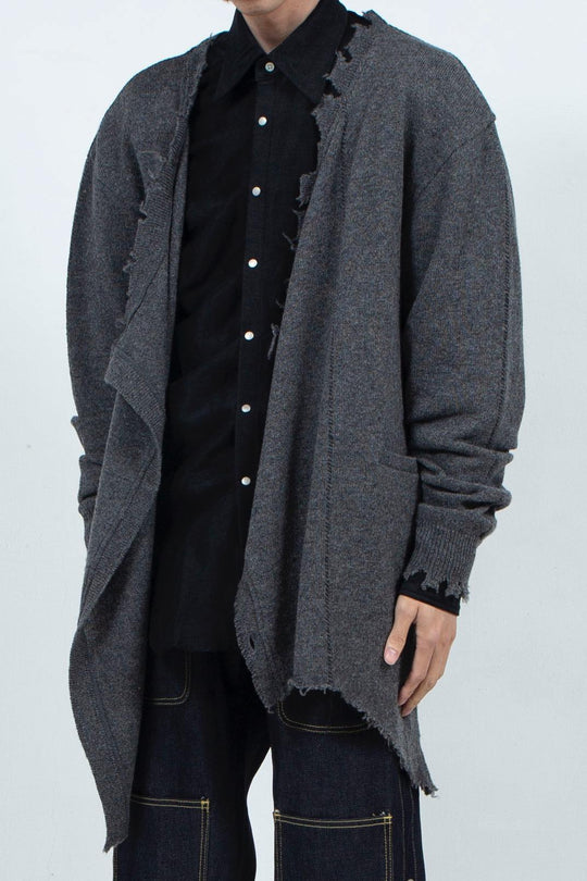 Roll Long Cardigan(Gray)