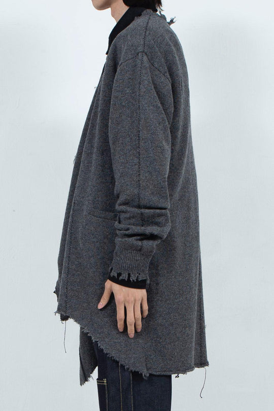 Roll Long Cardigan(Gray)