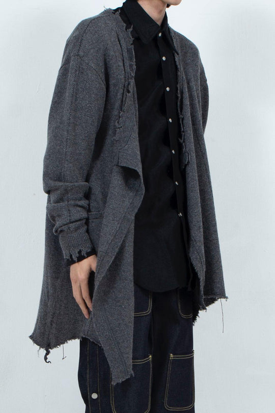 Roll Long Cardigan(Gray)